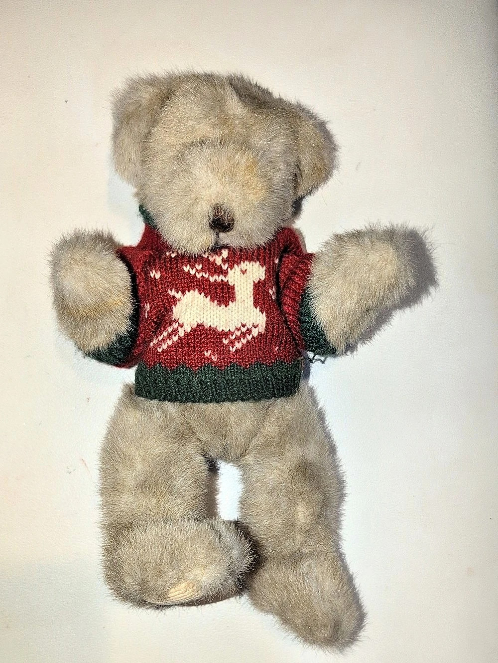 Vintage Birchwood Plush Teddy Bear With A Red And Green Shirt - Vintage